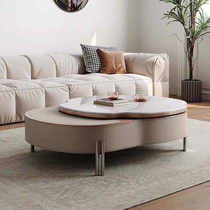 Scandinavian Saddle Leather Cloud Coffee Table