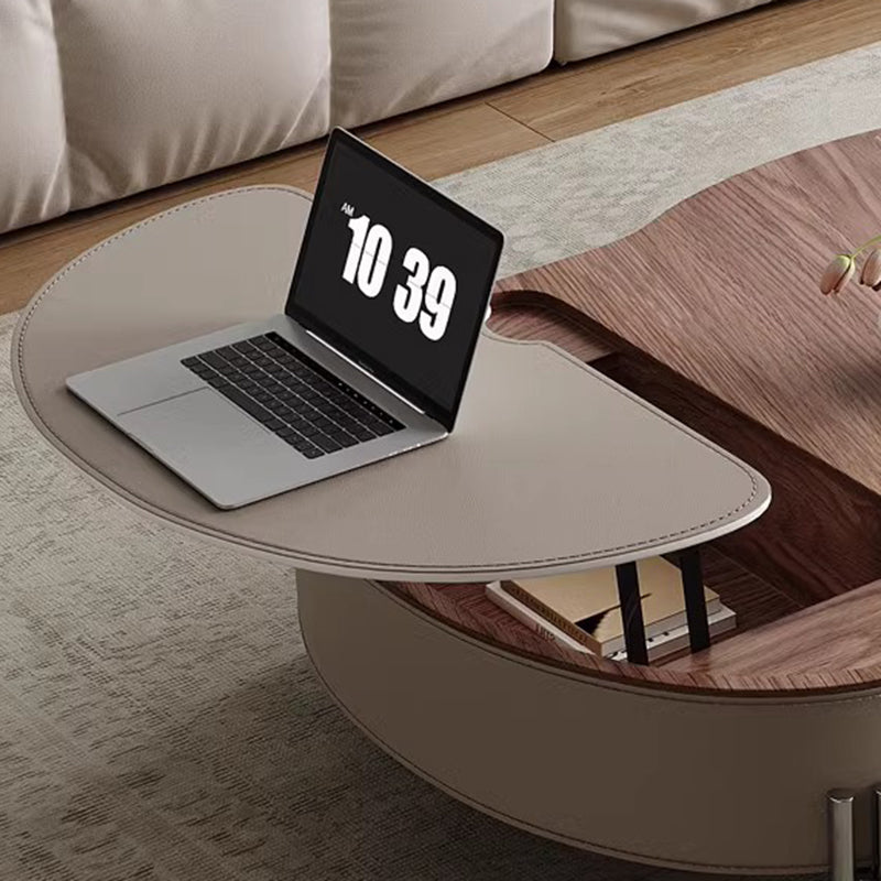 Scandinavian Saddle Leather Cloud Coffee Table
