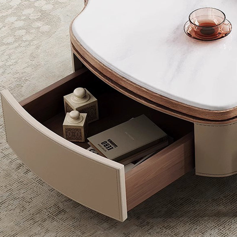 Scandinavian Saddle Leather Cloud Coffee Table