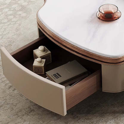 Scandinavian Saddle Leather Cloud Coffee Table