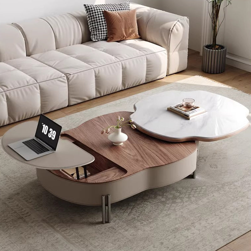 Scandinavian Saddle Leather Cloud Coffee Table