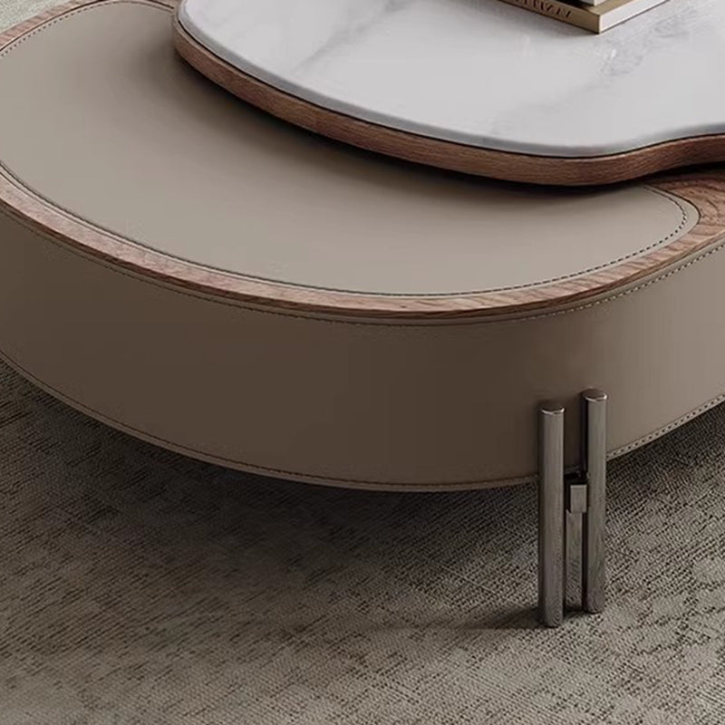 Scandinavian Saddle Leather Cloud Coffee Table