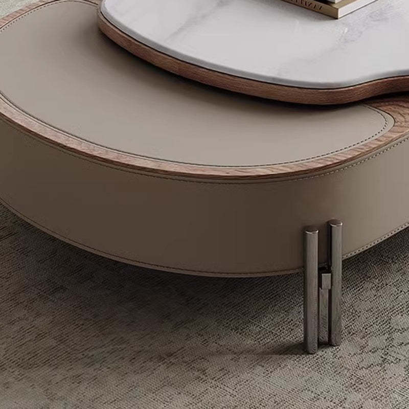 Scandinavian Saddle Leather Cloud Coffee Table