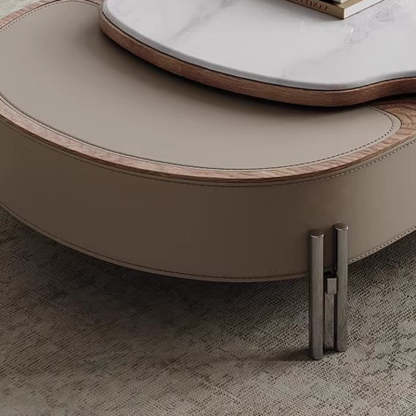 Scandinavian Saddle Leather Cloud Coffee Table