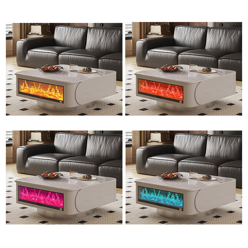 Contemporary Microcrystalline Flame Coffee Table