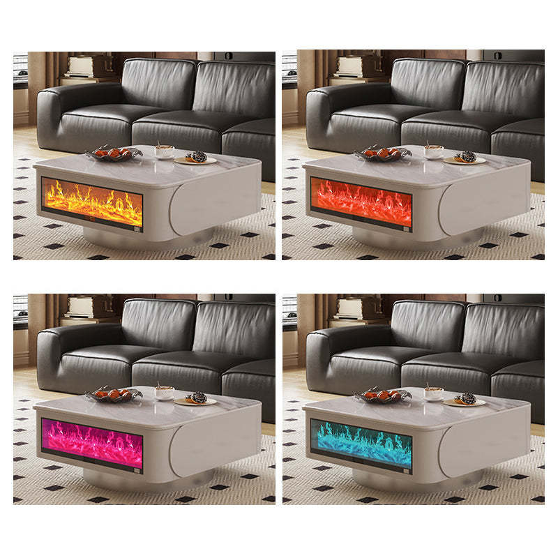 Contemporary Microcrystalline Flame Coffee Table