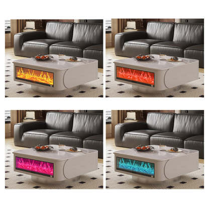 Contemporary Microcrystalline Flame Coffee Table