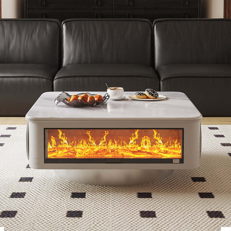 Contemporary Microcrystalline Flame Coffee Table