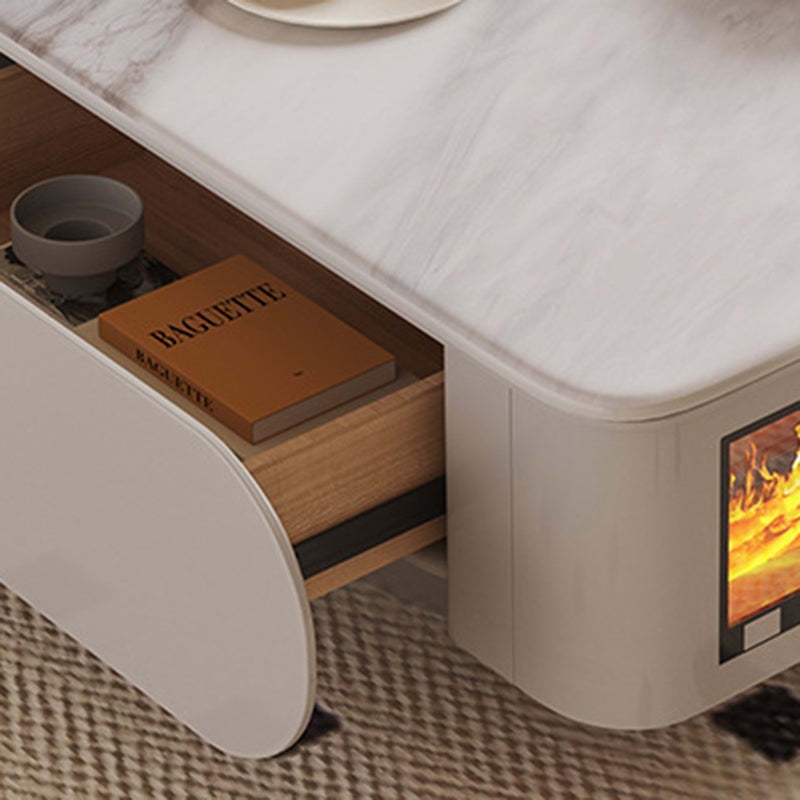 Contemporary Microcrystalline Flame Coffee Table