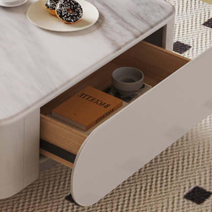 Contemporary Microcrystalline Flame Coffee Table