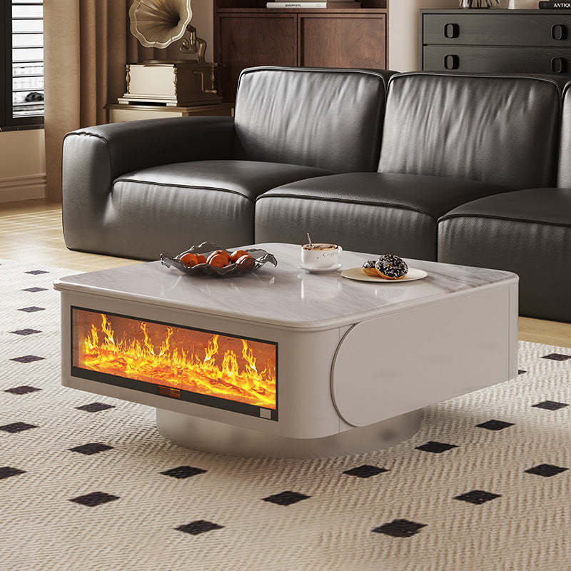 Contemporary Microcrystalline Flame Coffee Table