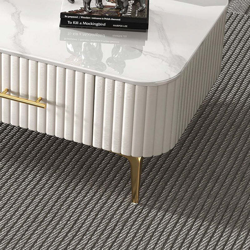 Scandinavian Slab Leather 2-Drawer Coffee Table