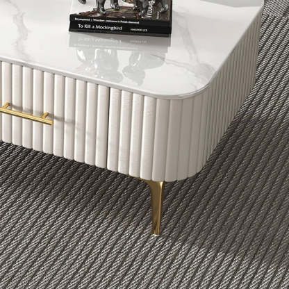 Scandinavian Slab Leather 2-Drawer Coffee Table