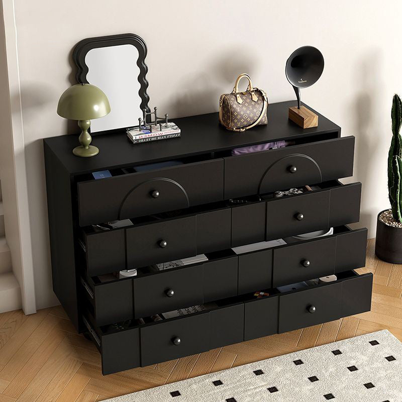 Minimalist Sphere-Leg Multi-Drawer Nightstand