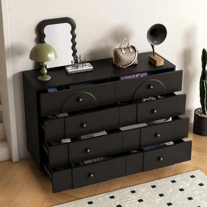 Minimalist Sphere-Leg Multi-Drawer Nightstand