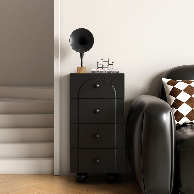 Minimalist Sphere-Leg Multi-Drawer Nightstand