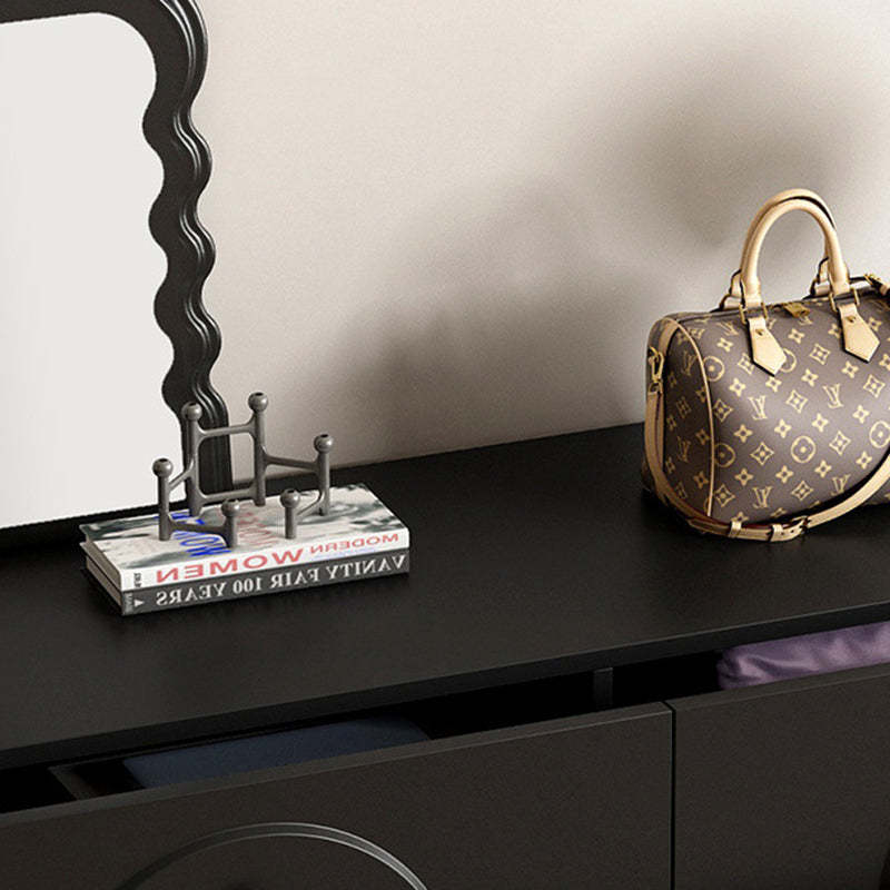 Minimalist Sphere-Leg Multi-Drawer Nightstand