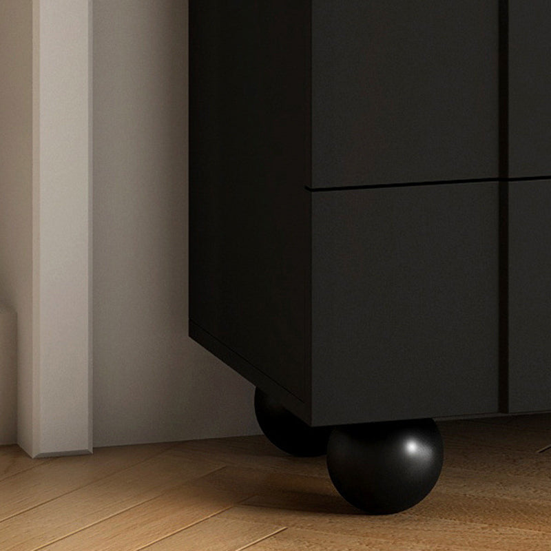 Minimalist Sphere-Leg Multi-Drawer Nightstand