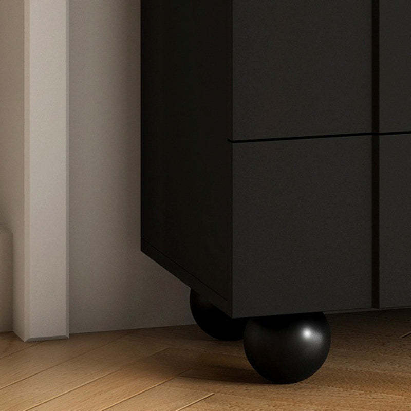 Minimalist Sphere-Leg Multi-Drawer Nightstand