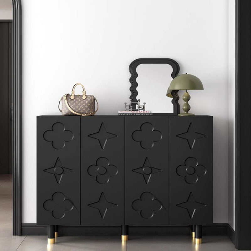 Retro Fiberboard Metal Floral 5-Tier Shoe Storage