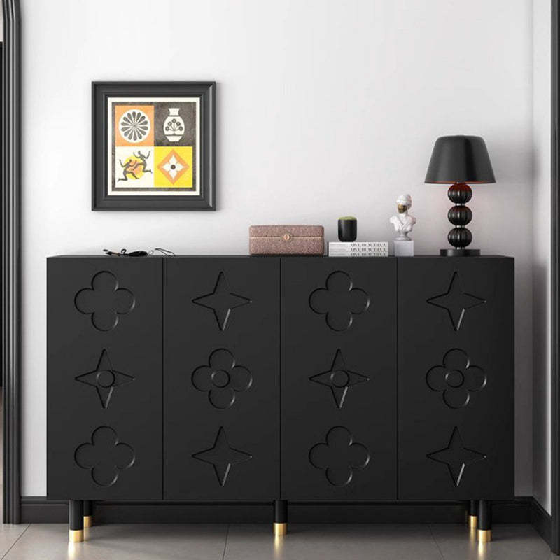 Retro Fiberboard Metal Floral 5-Tier Shoe Storage