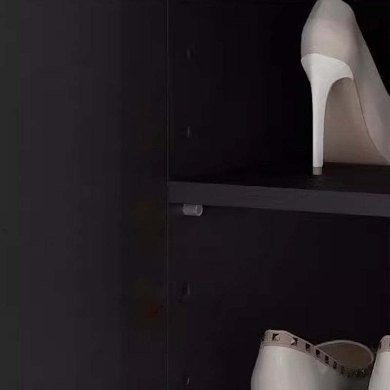 Retro Fiberboard Metal Floral 5-Tier Shoe Storage