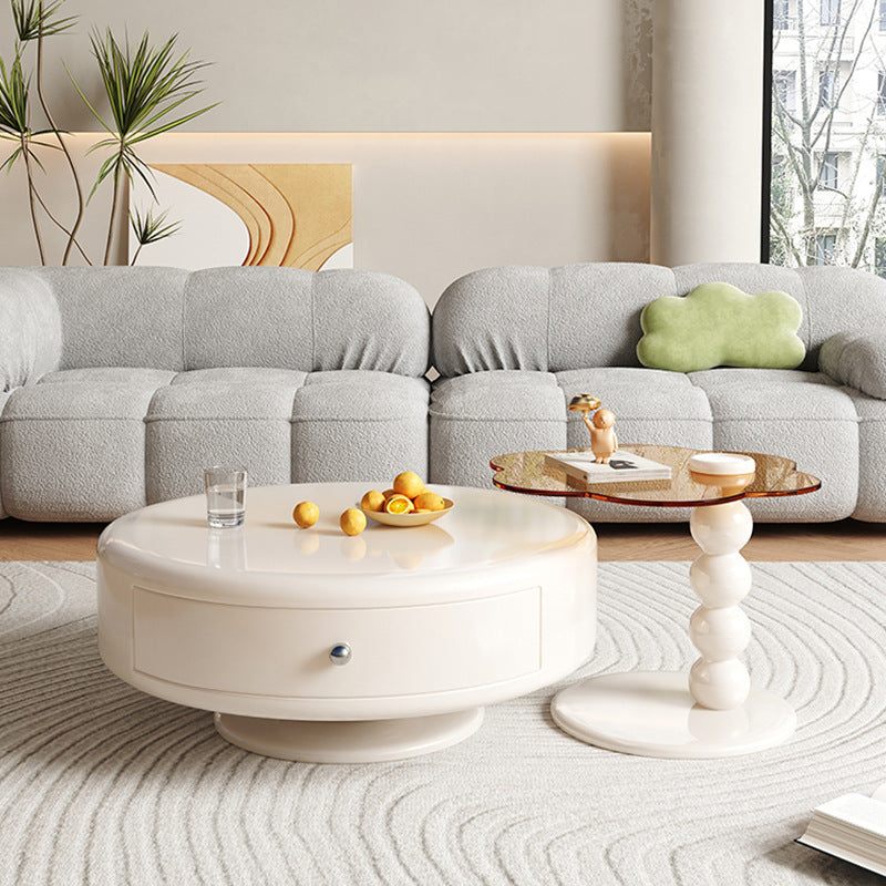 French Fiberboard Floral 1-Drawer Coffee Table — Floral