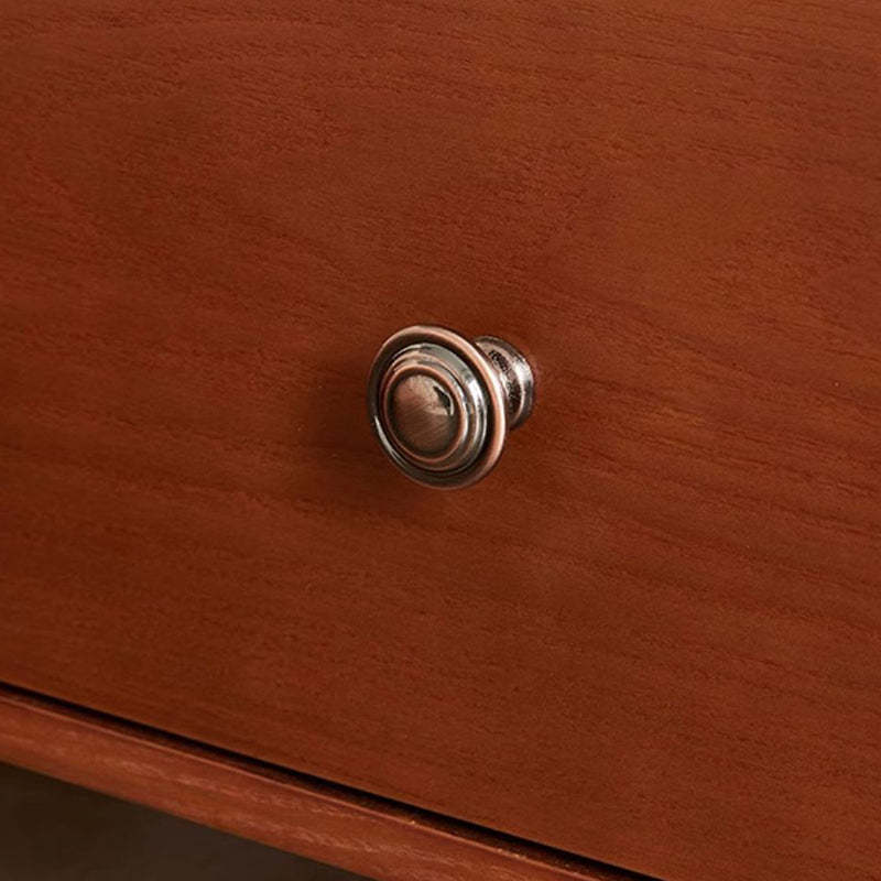 Retro Ash Pine Wood 2-Drawer Nightstand