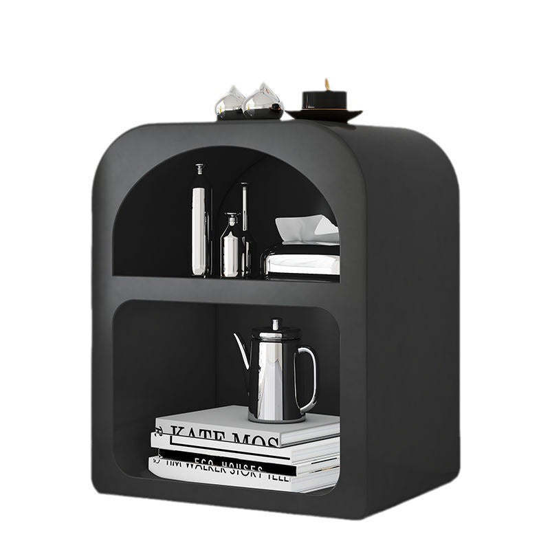 Minimalist Arched Engineered Wood 2-Storage Nightstand