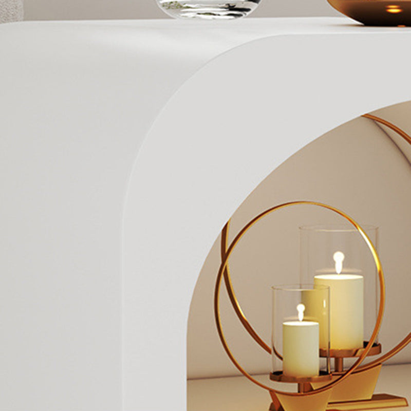 Minimalist Arched Engineered Wood 2-Storage Nightstand