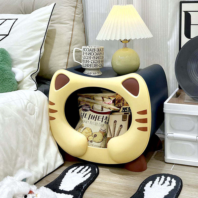 Creative cat stackable yellow nightstands