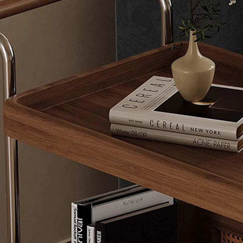 Retro Rattan 2-Tier Movable End Table