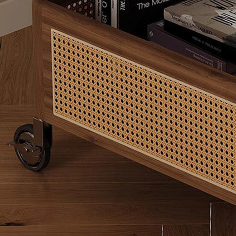 Retro Rattan 2-Tier Movable End Table