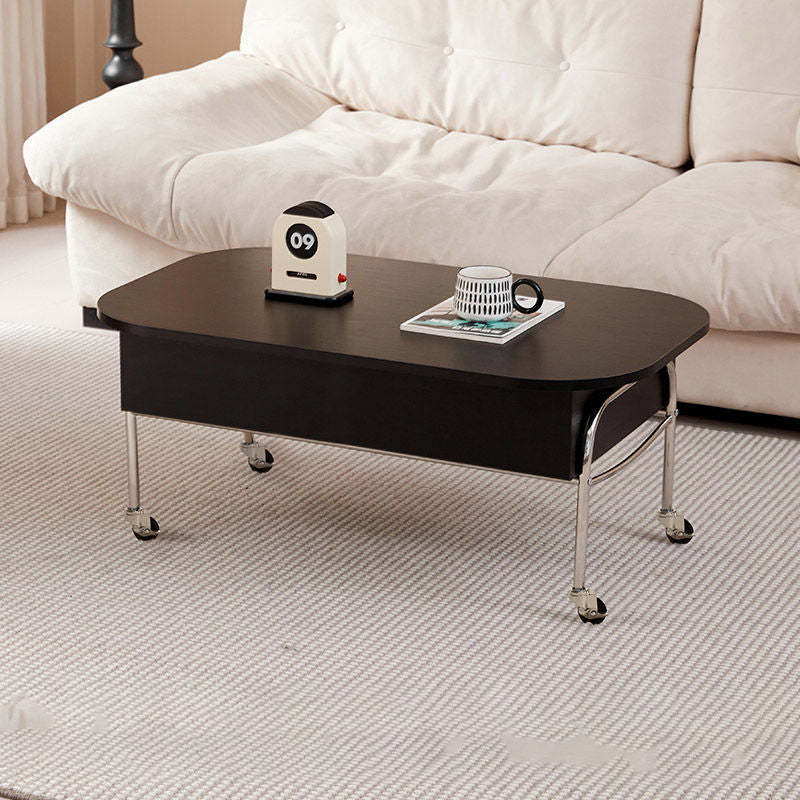 Scandinavian Engineered Wood Liftable 3-Drawer Coffee Table