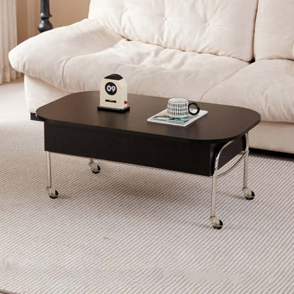 Scandinavian Engineered Wood Liftable 3-Drawer Coffee Table