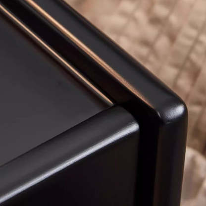 French Striped Glass Arch-Door 1-Drawer Nightstand
