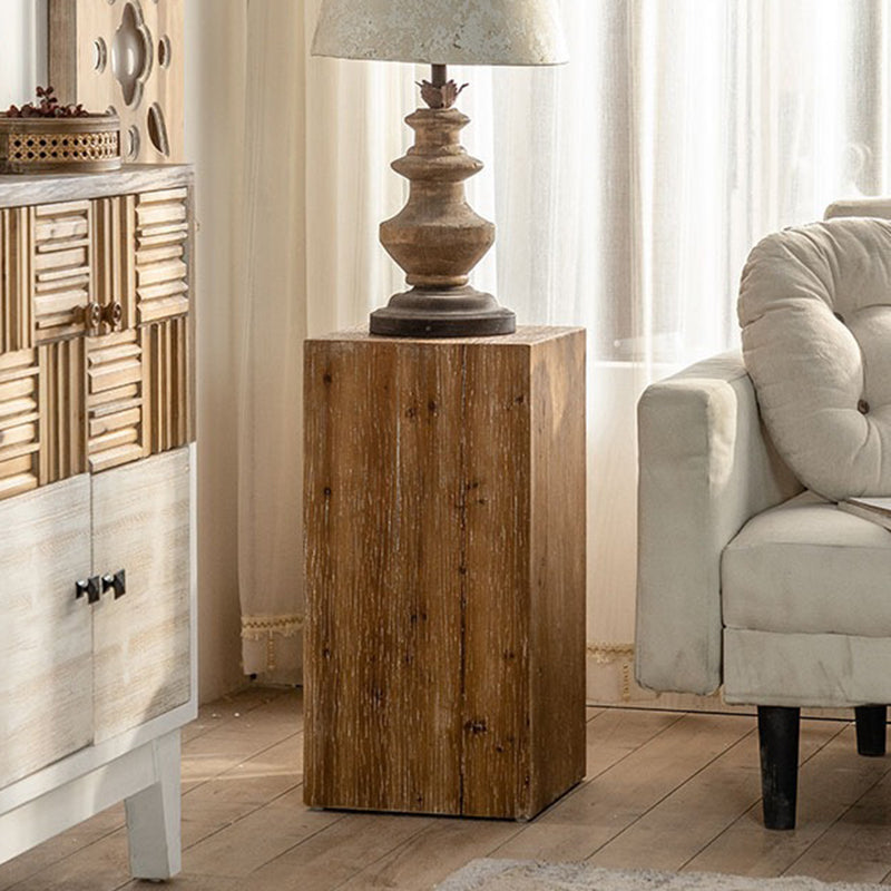 Vintage Cedarwood Cylinder End Table