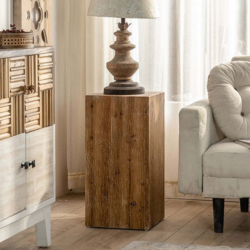 Vintage Cedarwood Cylinder End Table
