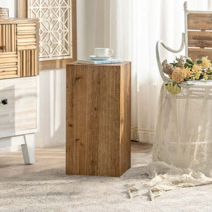 Vintage Cedarwood Cylinder End Table