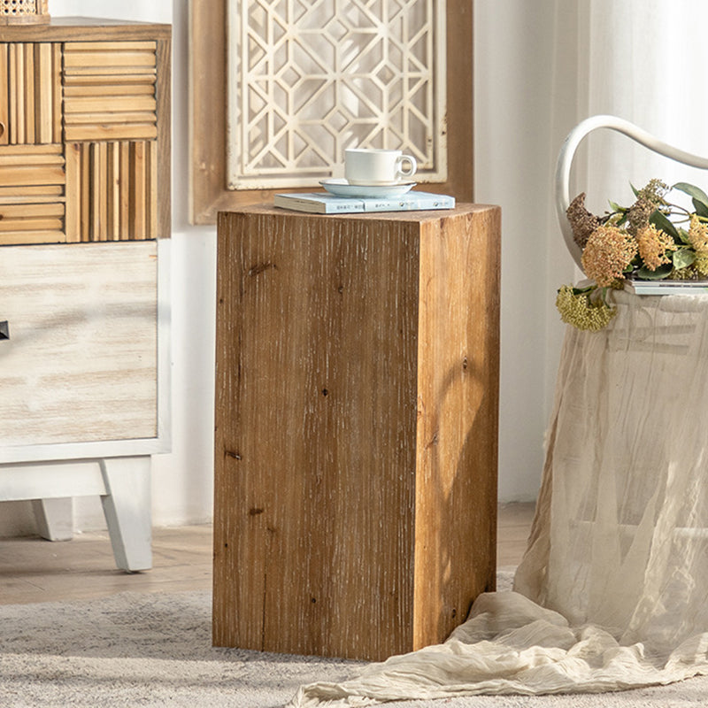 Vintage Cedarwood Cylinder End Table