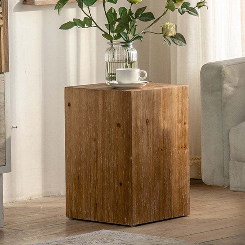 Vintage Cedarwood Cylinder End Table