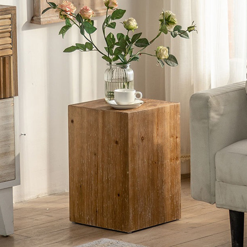 Vintage Cedarwood Cylinder End Table
