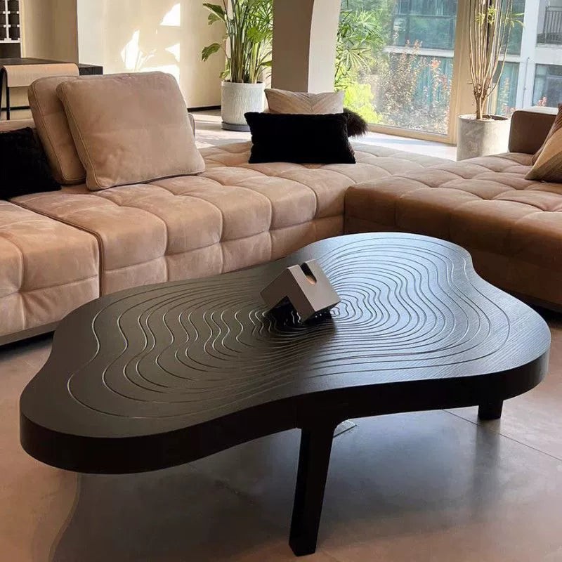 Scandinavian Wood Cloud Growth Ring Coffee Table