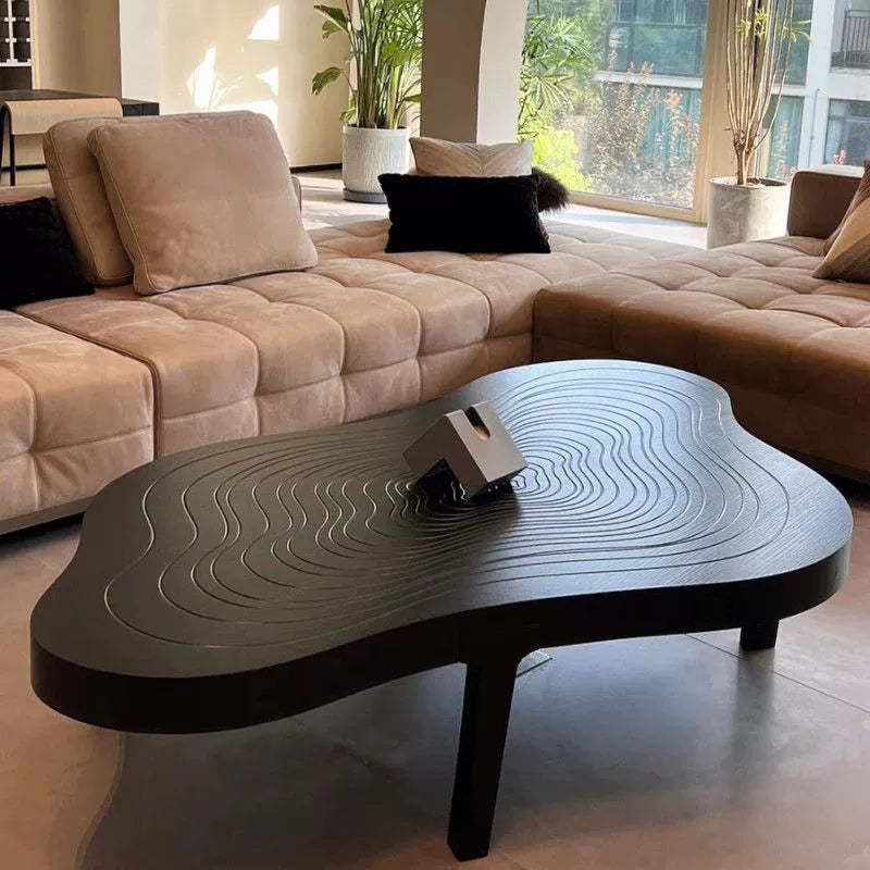 Scandinavian Wood Cloud Growth Ring Coffee Table