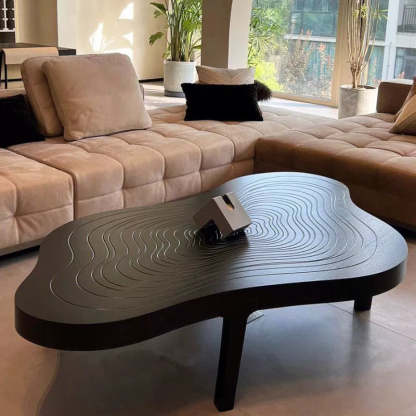 Scandinavian Wood Cloud Growth Ring Coffee Table