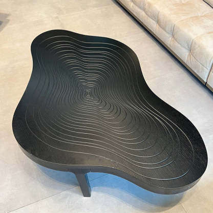 Scandinavian Wood Cloud Growth Ring Coffee Table