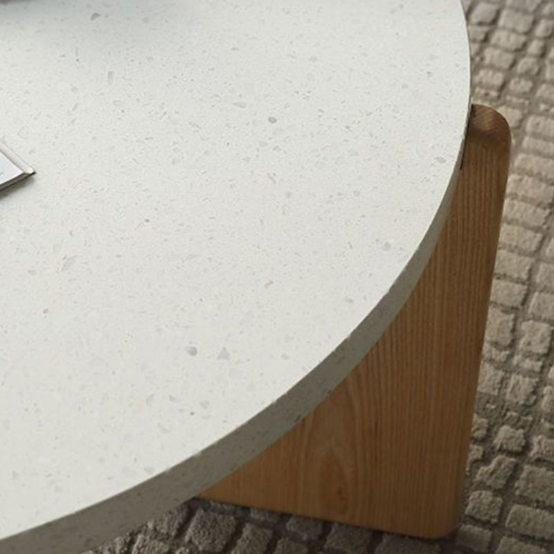 Nordic Wood Terrazzo Coffee Table Set