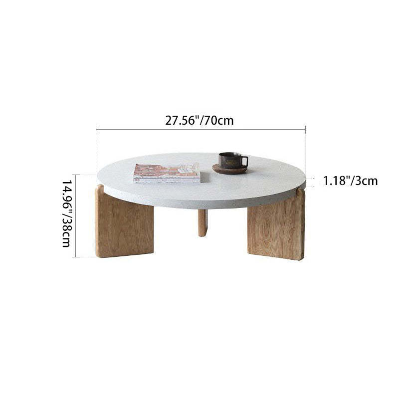 Nordic Wood Terrazzo Coffee Table Set