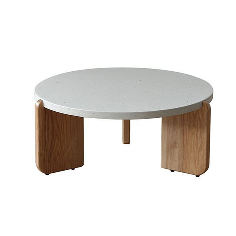 Nordic Wood Terrazzo Coffee Table Set