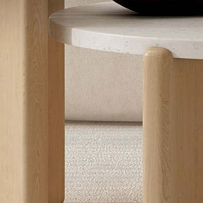 Nordic Wood Terrazzo Coffee Table Set